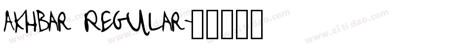 Akhbar Regular字体转换